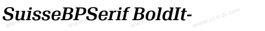 SuisseBPSerif BoldIt字体转换